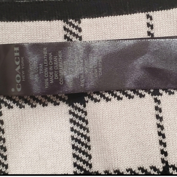 Coach tattersall reversible wooll  And  cotton blend  winter scarf, - Picture 3 of 5